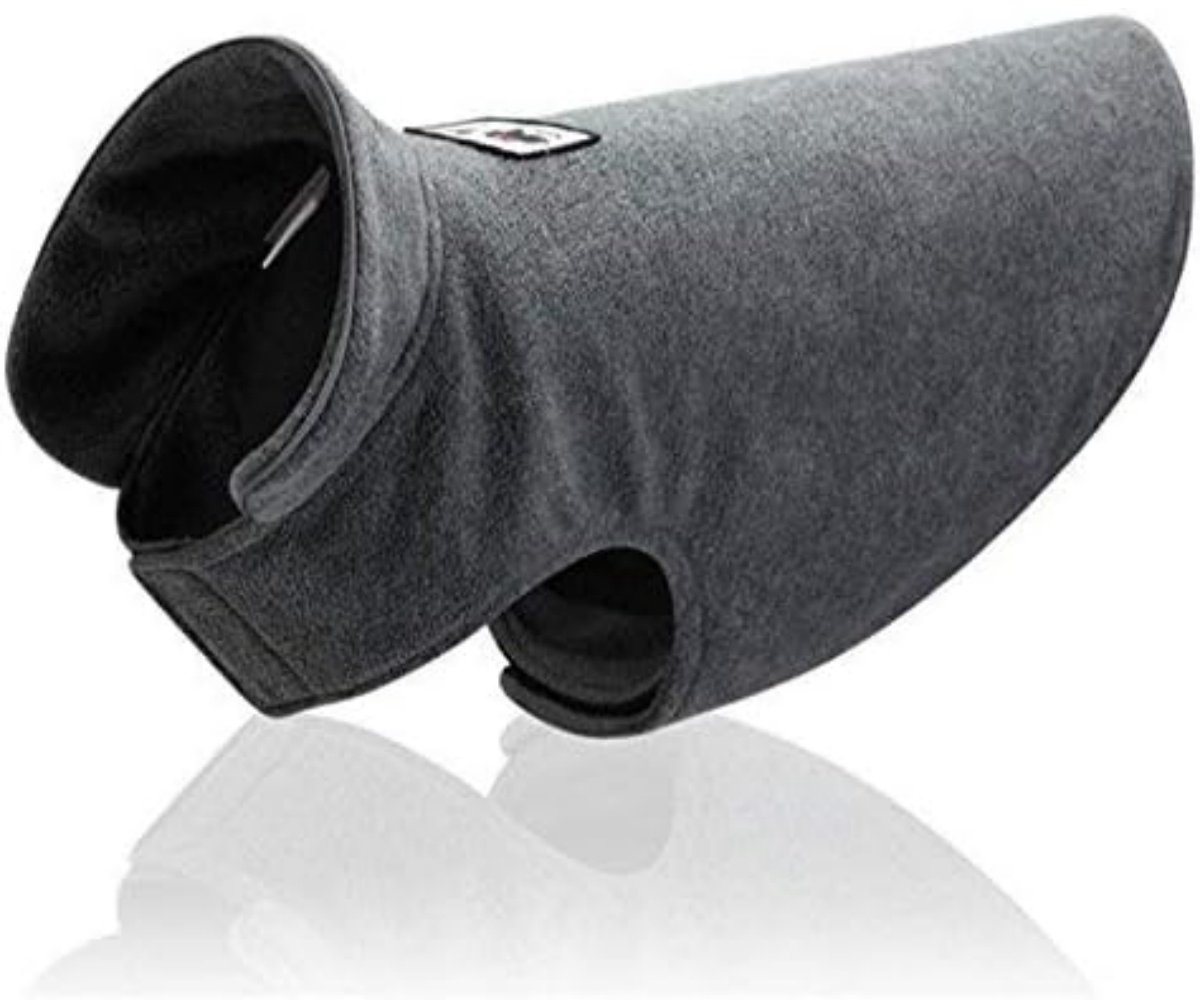 EXCITAT Honden Winterjas - Hondentrui Sweatshirt - Honden Winterjas - fleece materiaal - Geschikt voor Honden - Grijs - Maat Medium
