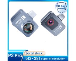 P2 Infrarood Thermometer – Temperatuurmeter – Warmtebeeldcamera – Digitale Thermometer – Thermografie – Android Variant – Temperatuurbereik -20°C tot 600°C – 256x192 Pixels Warmtebeeldsensor