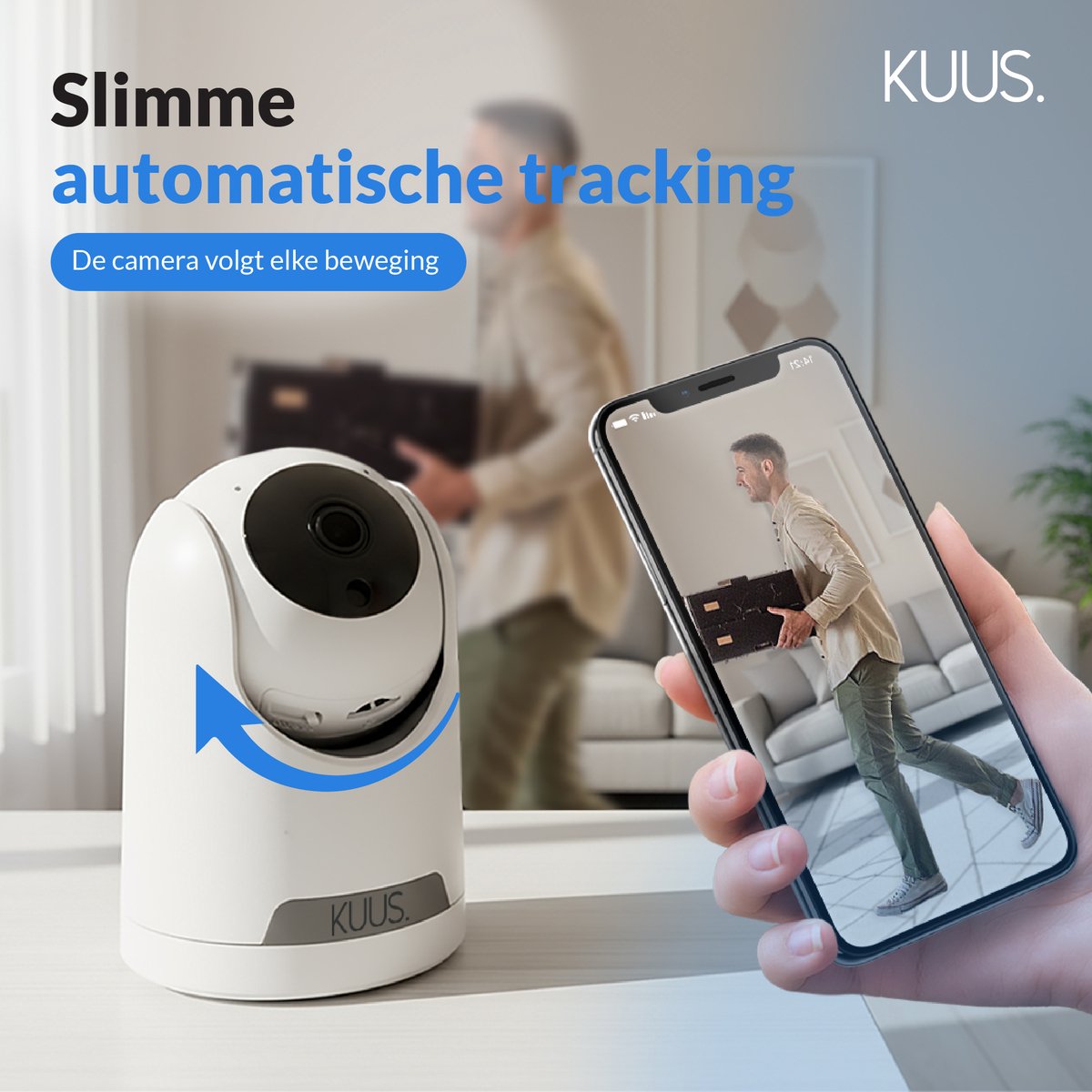 Afbeelding 2 van KUUS BC1 2K Wifi Camera - Beveiligingscamera Binnen met