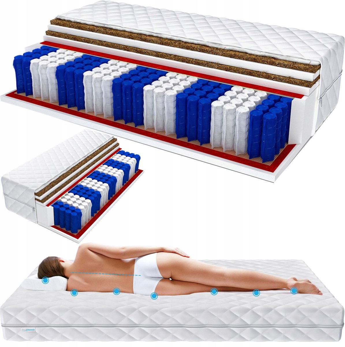 Premium Pocketvering Matras 180x200cm - 26cm Dik - H5/H3