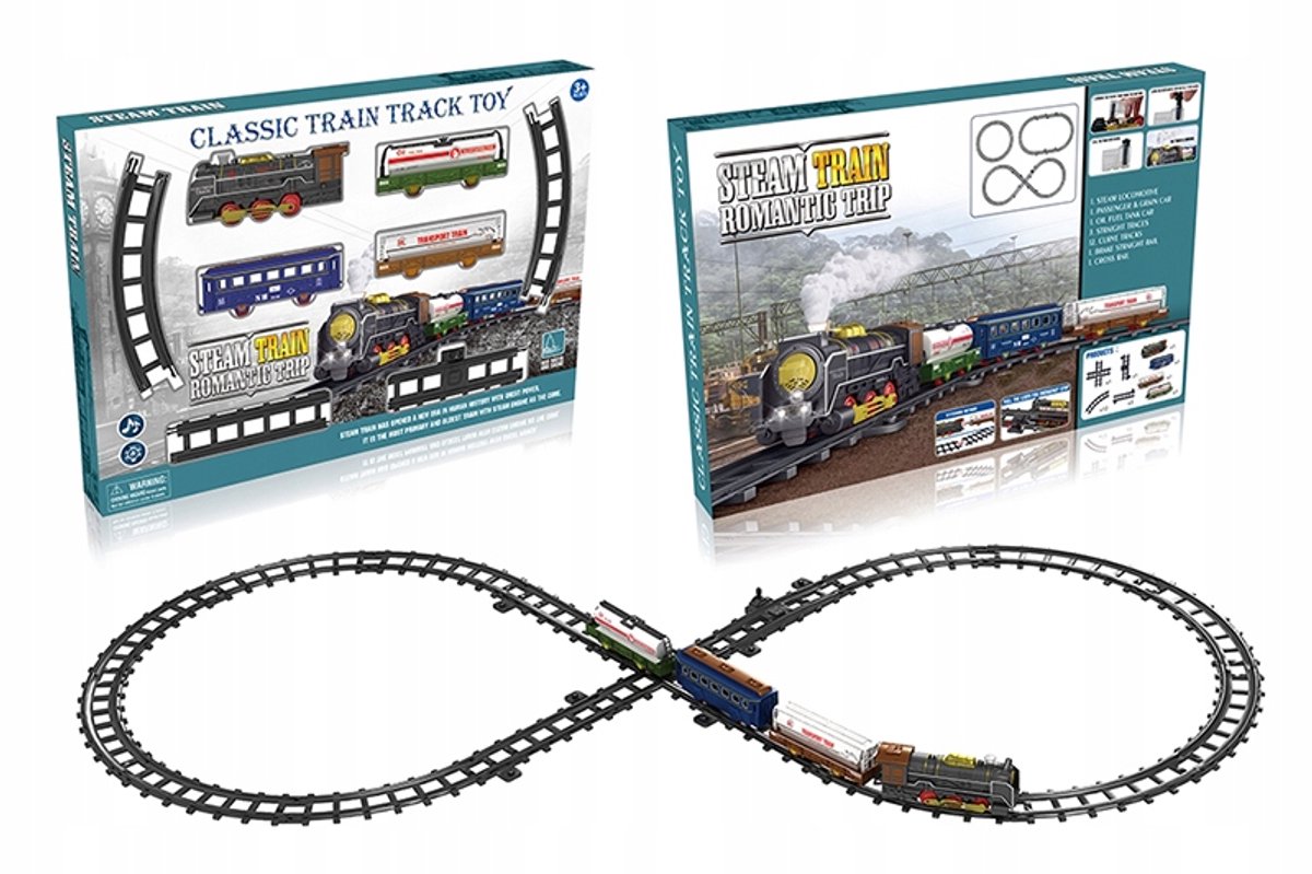 Treinbaan met Wagons en Stoomlocomotief - Speelgoed voor Uren Plezier