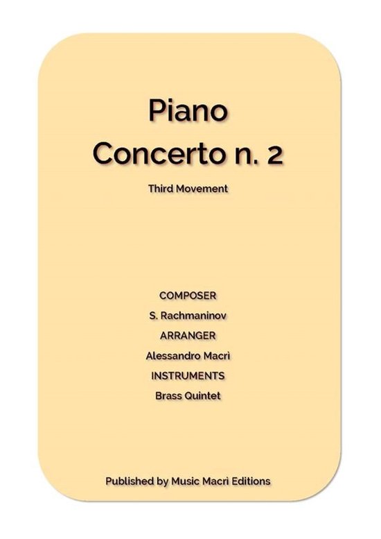 Piano Concerto n. 2 Third Movement by S. Rachmaninov - cover