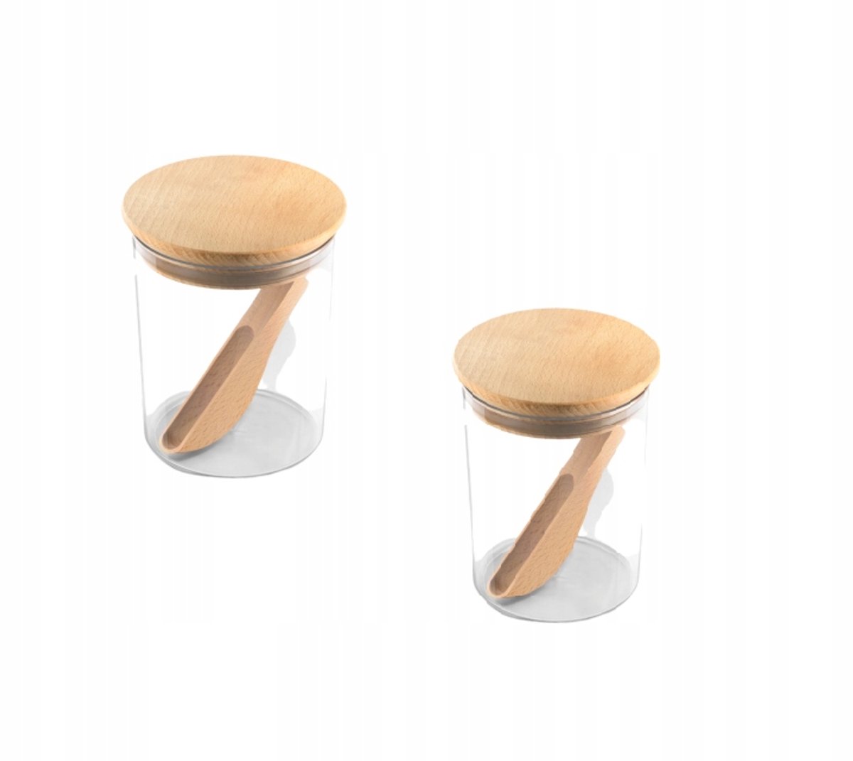 Set van 2 Kruidencontainers met Schep - Hout & SAN