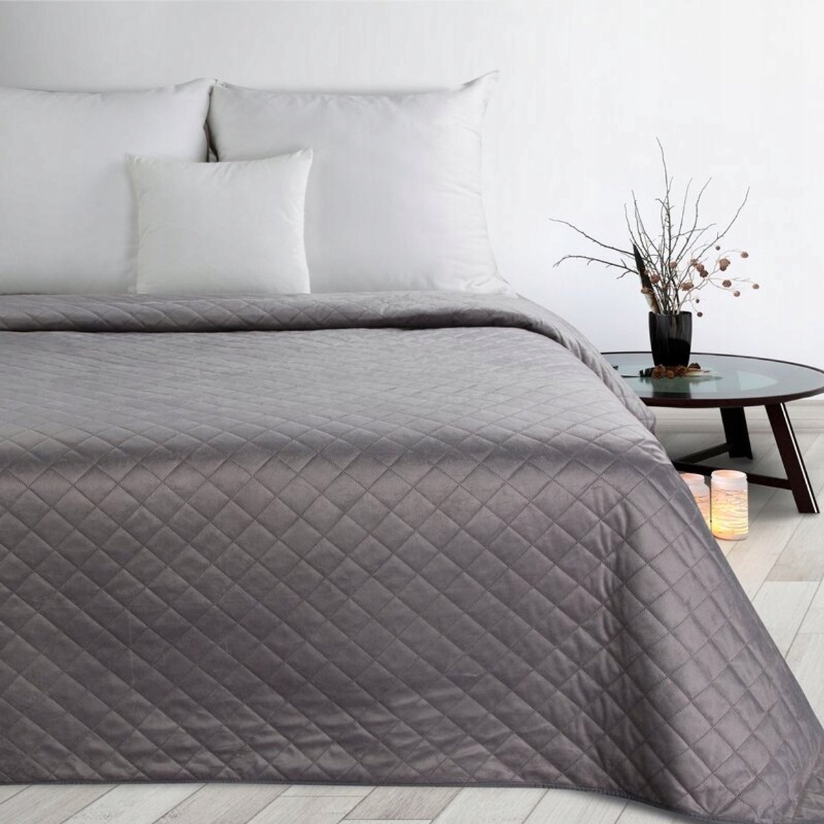 Luxe Bedsprei D91 Luiz5 220x240cm Zilver - Stijlvol & Comfortabel