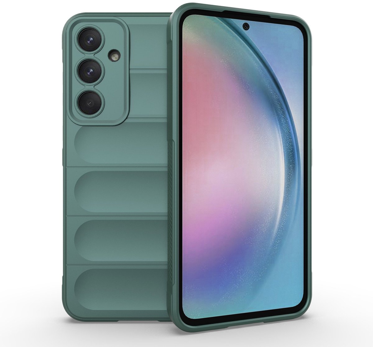 Solidenz AeroGrip Hoesje geschikt voor Samsung Galaxy A55 Hoesje Groen