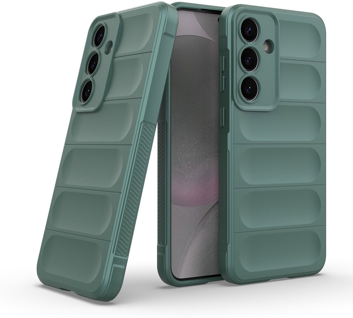 Solidenz AeroGrip geschikt voor Samsung Galaxy S25 hoesje - Groen