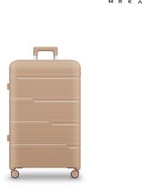 MRKA® Milano - Grande valise de voyage (L) - Valise en polypropylène - Taupe - Serrure TSA - Roues 360° - 70x45x28cm - 88L