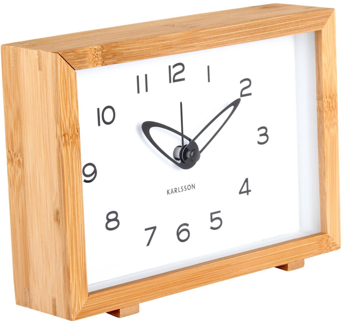 Karlsson Wekker Tipico - Wit - 19x19x13.8cm - Modern - Wekker voor slaapkamer - Wekkers