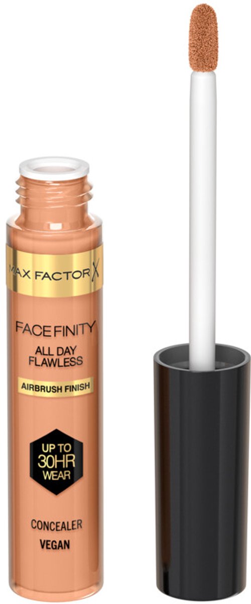 Max Factor - Facefinity All Day Flawless Concealer 080 Deep - 2 x 10 ml - Voordeelverpakking