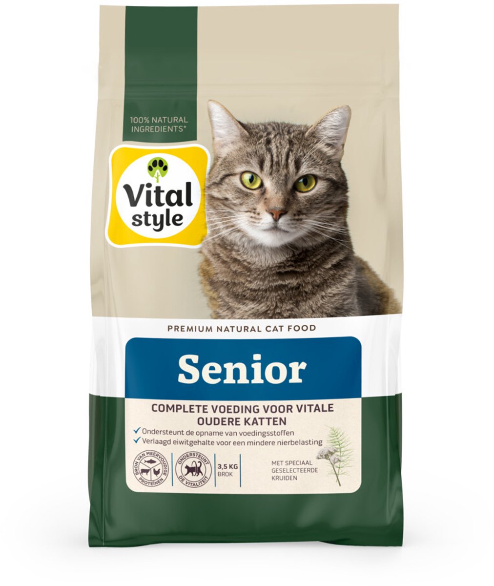 Vitalstyle Senior Kattenvoer - 2 x 3,5 kg - Voordeelverpakking