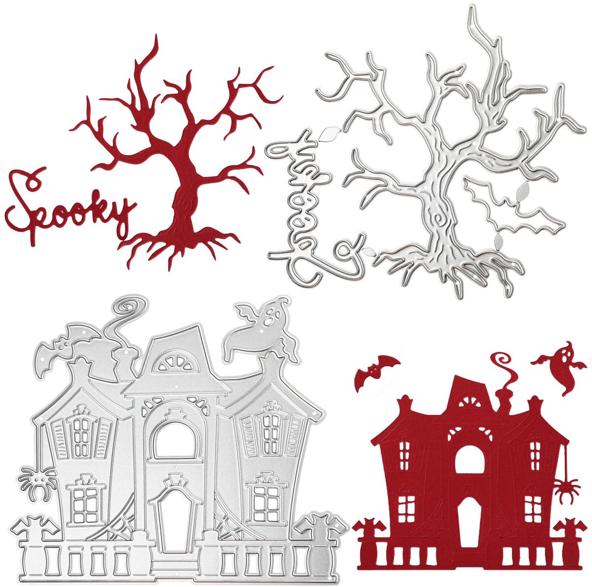 Halloween Metalen Die Cuts - Pompoen Spin Snijmallen - 3 Sets Voor Kaarten Maken