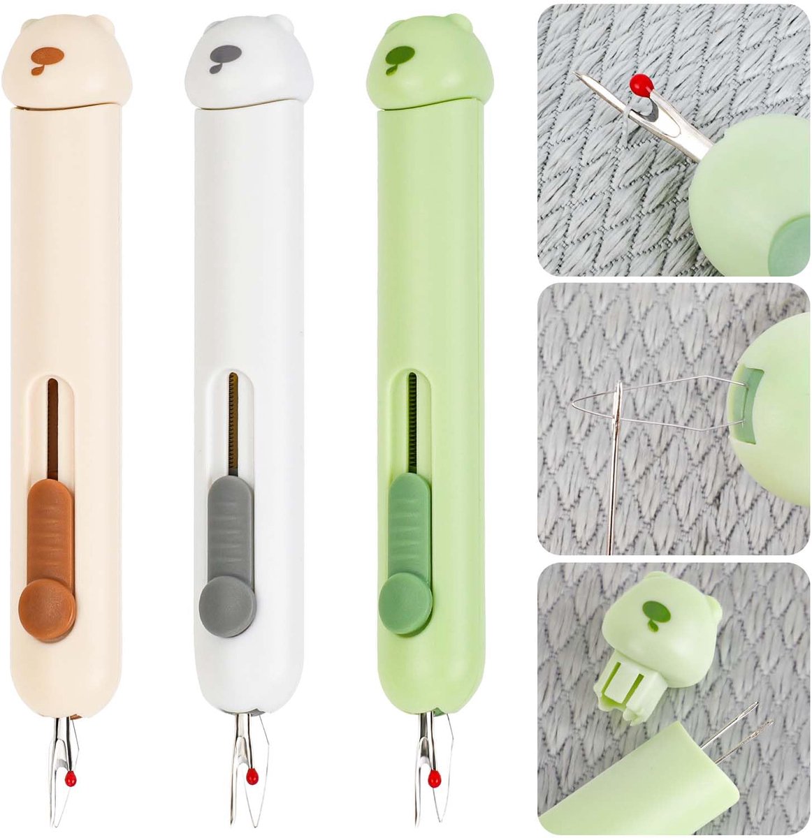 3-in-1 Naaldinrijger - 3 Stuks Met Opbergdoos, Dubbelzijdige Functie, Geschikt Voor Beginners