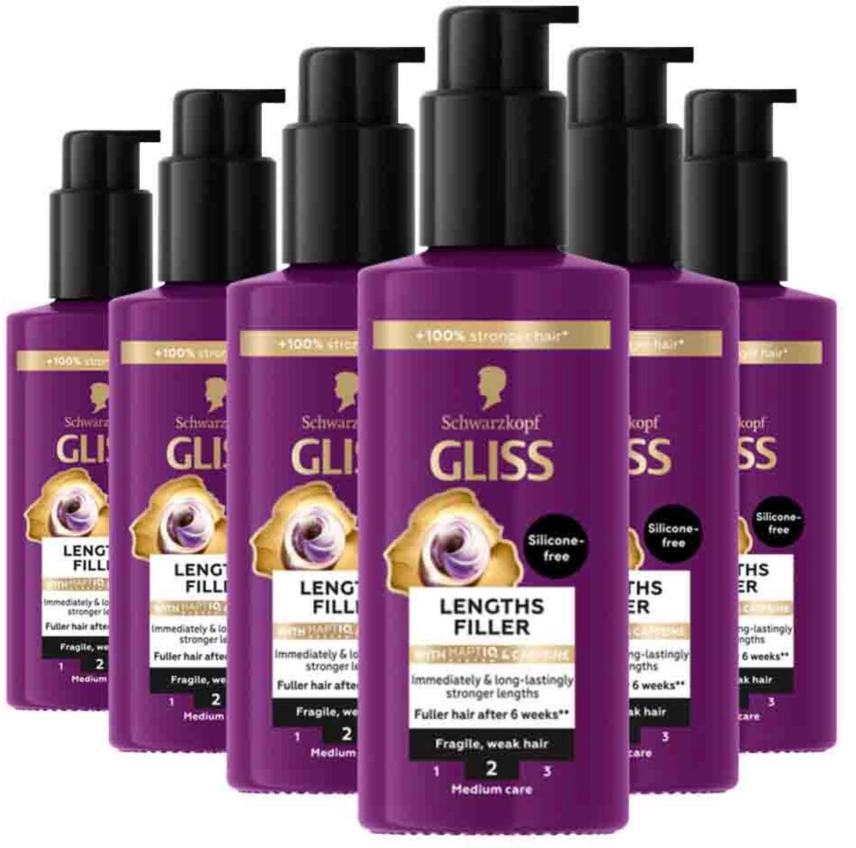 Gliss Haarserum Full Hair Wonder - 6 x 100 ml - Voordeelverpakking