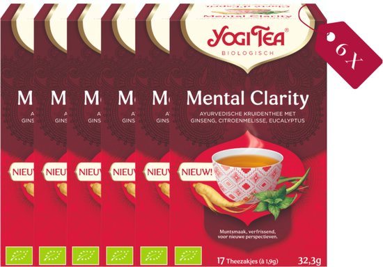 Yogi Tea Mental Clarity bio - tray: 6 stuks