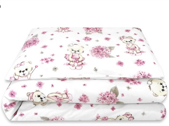 Homescapes Damast beddengoed voor kinderen, vanille, 1 dekbedovertrek 120 x 150 cm & 1 kussensloop 40 x 60 cm, 100% Egyptisch katoen