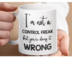 Mok, Control Freak Mug, Sarcastic Mug, Funny Coffee Mug, Novelty Gift, Control Issues Mug, Coworker Gift, Gift for Friend, Gag Gift