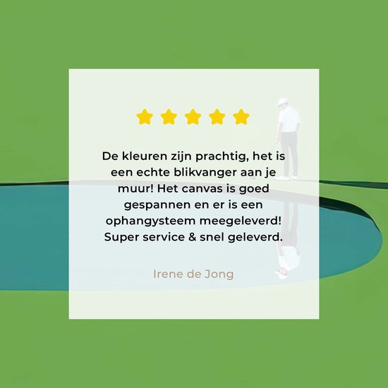 Tableau sur toile 120x80 cm - Décoration murale Personne - Golf - Water - Blauw - Décoration murale murale salon - Décoration chambre - Accessoires chambre - Peintures sur toile