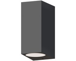 Calex Wandlamp Up & Downlight Bergamo - 2x GU10 - IP54 Water- en Stofbestendig - Geschikt voor Binnen en Buiten - Eenvoudige installatie - Rechthoek - Antraciet