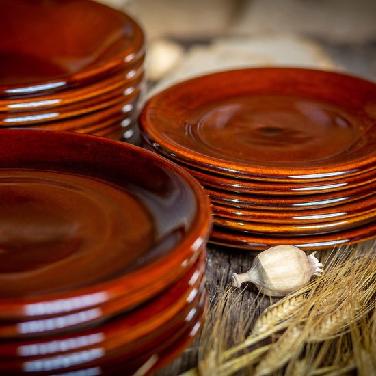 KADAX zwarte dinerborden, vaatwasserbestendige bordenset, eetborden van versterkt glas, modern servies voor huis en restaurant (Zwart/6 stuks