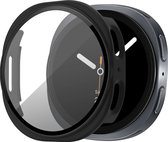 Bandz PC hard case hoesje met screenprotector - geschikt voor Samsung Galaxy Watch 8 - 40mm - beschermhoes van hard plastic - full cover (zwart)
