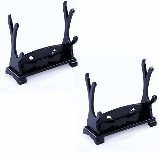 Foto: Zwaardhouder 2 stuks 7 cm zwaardstandaard katana standaard samurai zwaardstandaard katana houder samurai displayrek zwaardrek sabelhouder displaystandaard katana houder standaard zwaard zwaardopslag wanddisplay