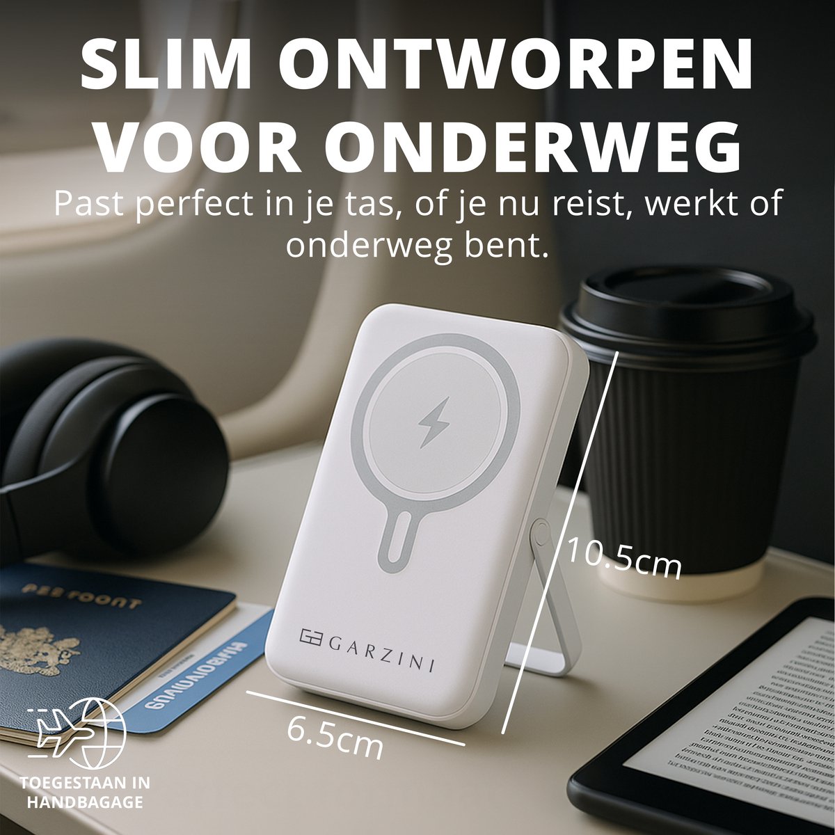 Garzini MagSafe Powerbank 10.000 mAh Draadloos Opladen - afbeelding 2