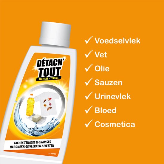 Détach'tout - Vlekverwijderaar hardnekkige vlekken & vetten - 100ml