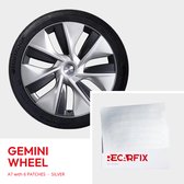 Patchs de réparation auto-adhésifs pour jantes argentées de Tesla Model Y Gemini – Réparation des dommages causés par les trottoirs