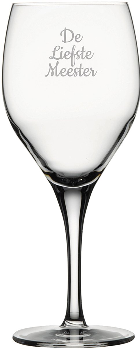 Gegraveerde witte wijnglas 34cl De Liefste Meester