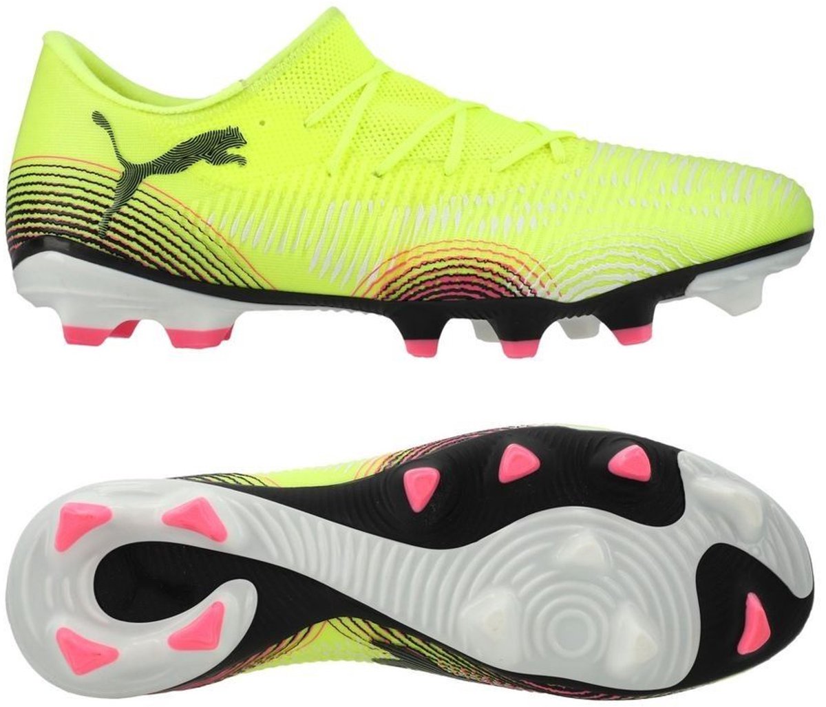 PUMA Future 8 Match Low FG/AG - Maat 44.5 - Voetbalschoenen - Yellow Alert / Puma Black / Sun Struck