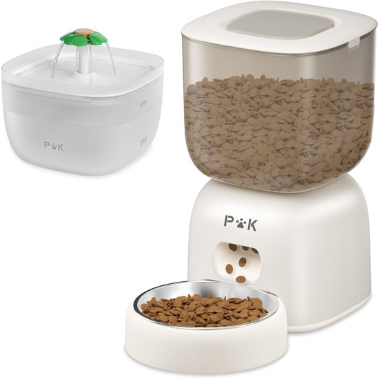 PUPPY KITTY Automatische Voer en Waterbak 2 in 1- Wit - PUPPY - €44,01