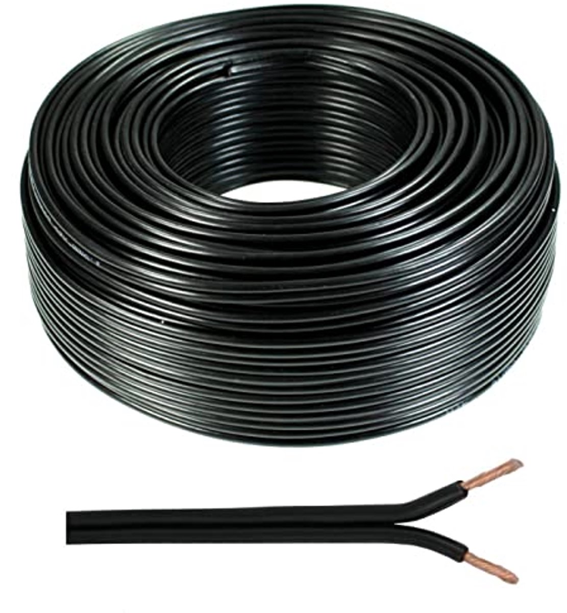 Luidsprekerkabel 25m - 2x2,5mm² - Koper Audiokabel - Zwart
