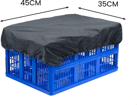 Purepeak Fietskrat Hoes - Krathoes Fietsmand - Afdekhoes Waterbestendig - Crate Cover - 35x45cm - Zwart van Purepeak — afbeelding 2