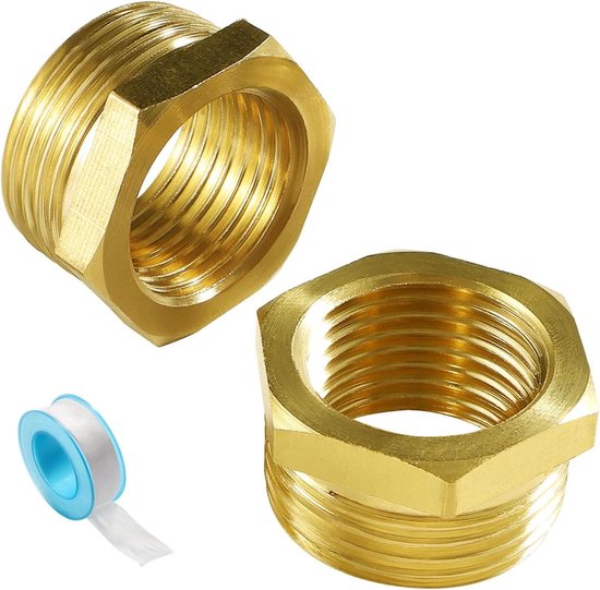 Schroefdraadfittingen messing pijp, 90 graden connectoren messing slang weerhaakmontage, BSP mannelijke vrouwelijke draad pijp olie gas elleboog fitting koppeling (3/8 mannelijk x DN8 1/4 mannelijk