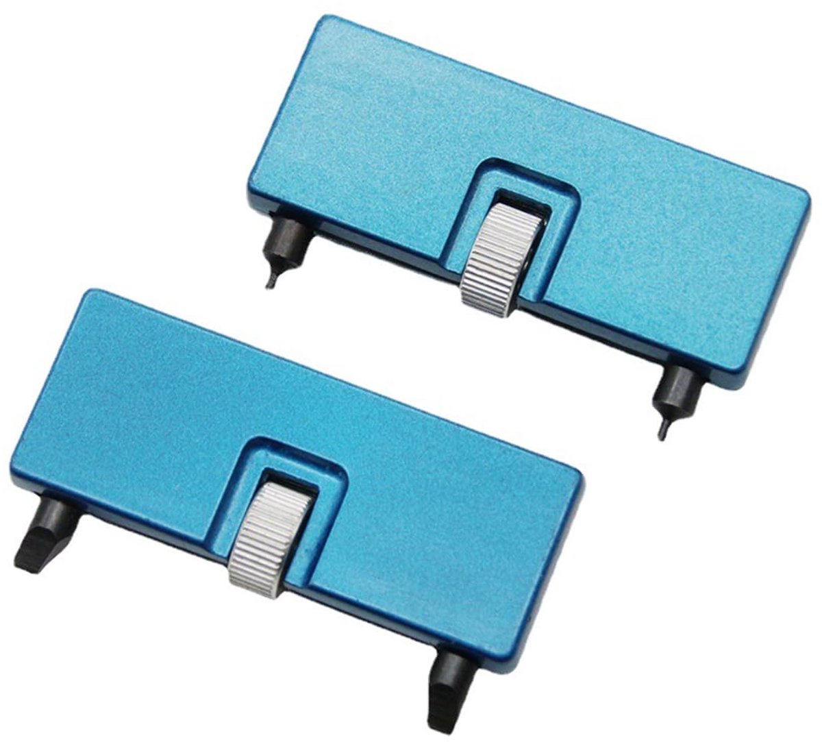 Horloge opener, horlogemaker gereedschap, batterij vervangingsgereedschap, horlogekast opener dient om horlogedeksel open te draaien, horloge opener, 2 stuks, blauw