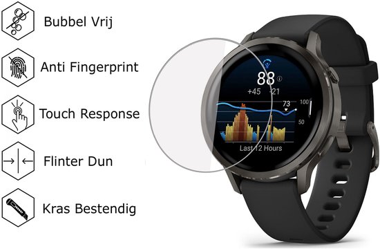2x Screenprotector geschikt voor Garmin Venu 4 41mm - Folie Screen Protector