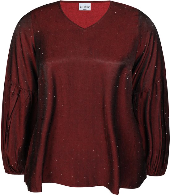 Zhenzi Zh-Tica 1235-Blouse L/ S Rouge bordeaux taille M=46/48