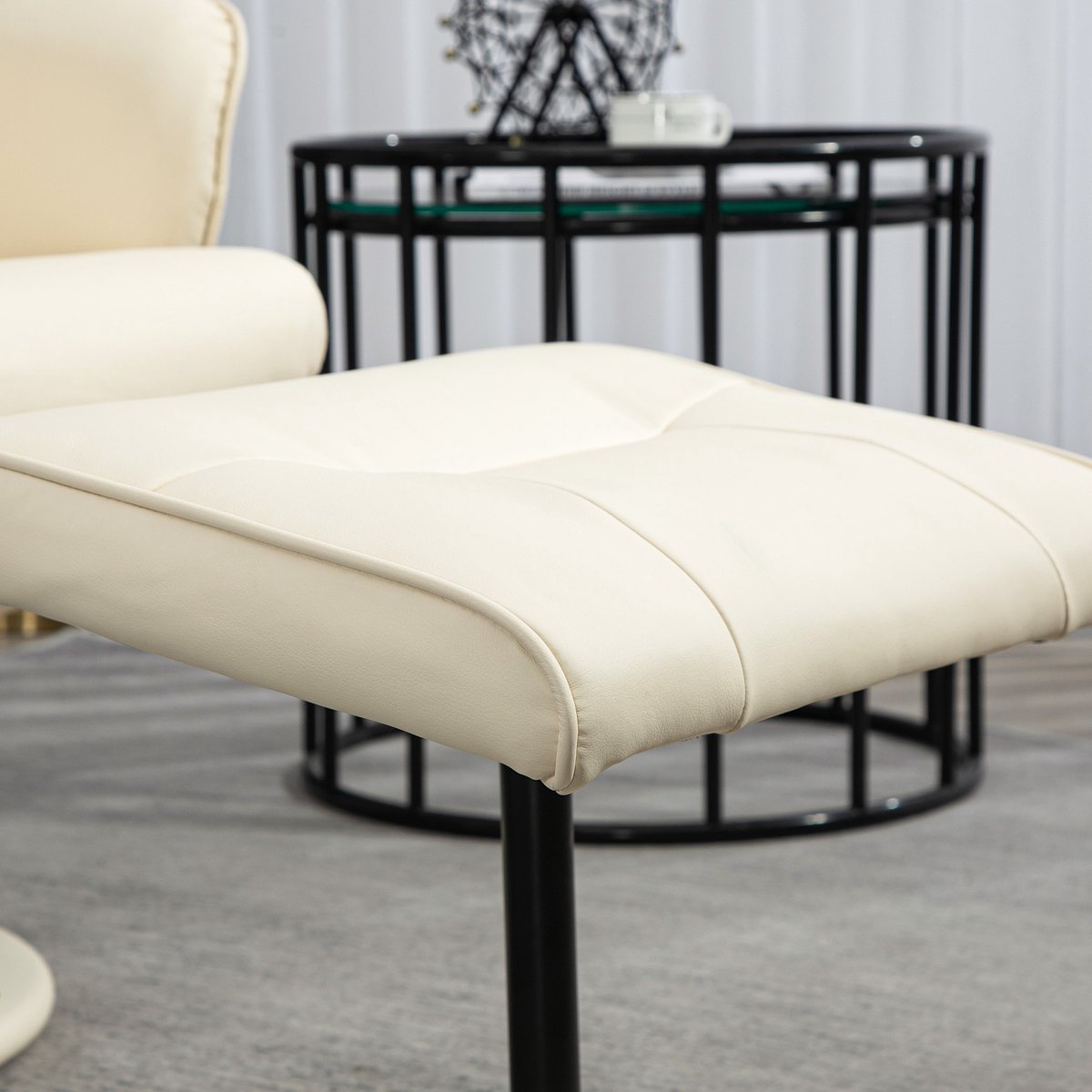 Afbeelding 3 van HOMCOM Massage Relaxfauteuil 76x81x105 cm Crème Wit