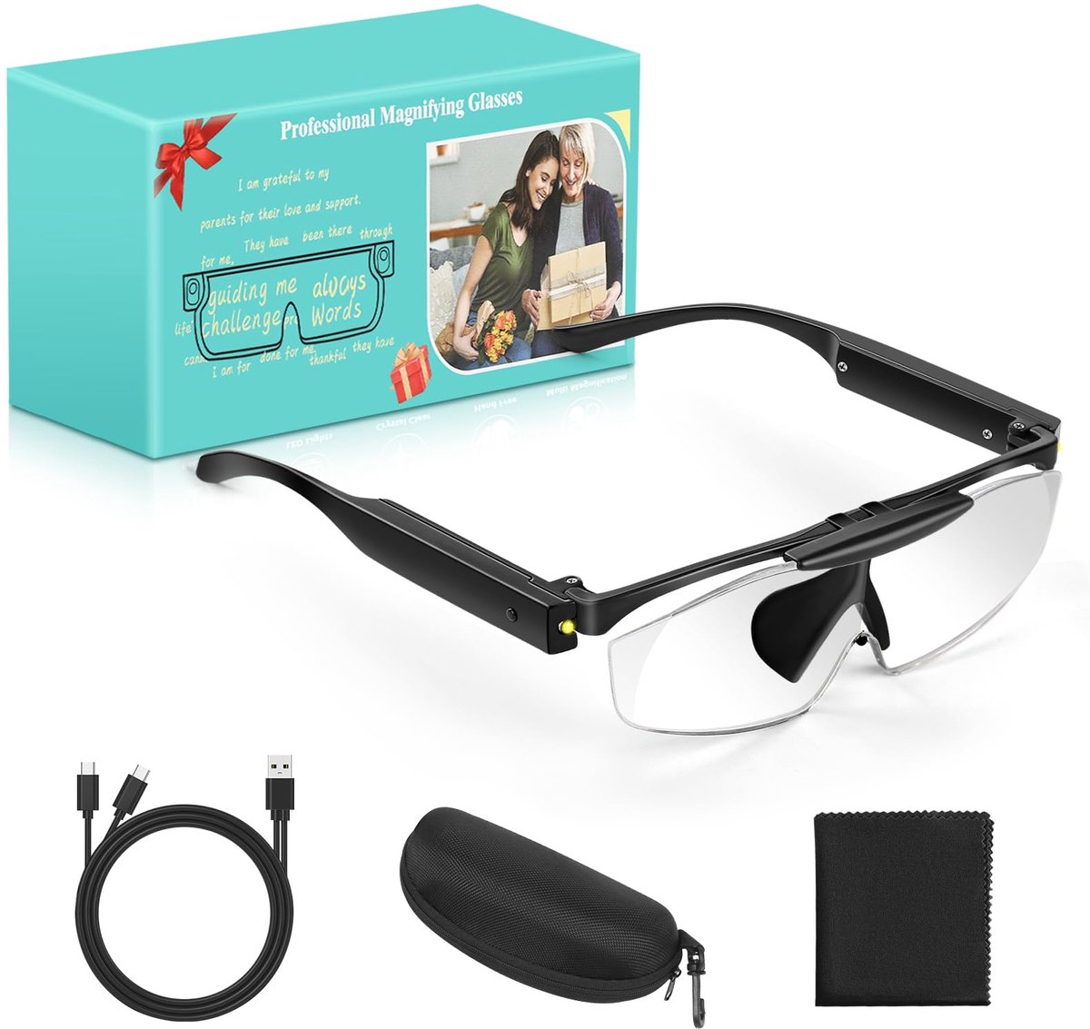 Azomor® Innovatieve Vergrootbril met LED-verlichting voor Lezen en Hobby's