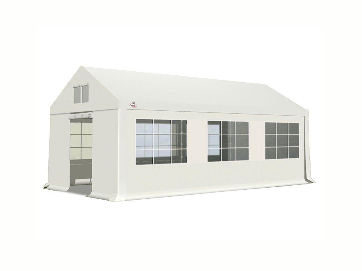 GO-BASIC Partytent 3x6 m PVC | 500gr/m² Zeil | 1200N Sterk | 220cm Doorloophoogte | Condenssluizen | Waterdicht & Stevig