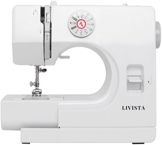 Machine à coudre Livista® – 12 points – Coudre recto verso – Éclairage LED– 2 vitesses – Wit
