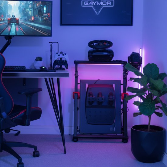 VDD Gaming - Wheel Stand - Racestuur - Standaard Houder - Race Cockpit - Opvouwbaar - Geschikt voor Logitec - PXN - Fanatec - Thrustmaster - In Hoogte Verstelbaar van VDD Gaming — afbeelding 5