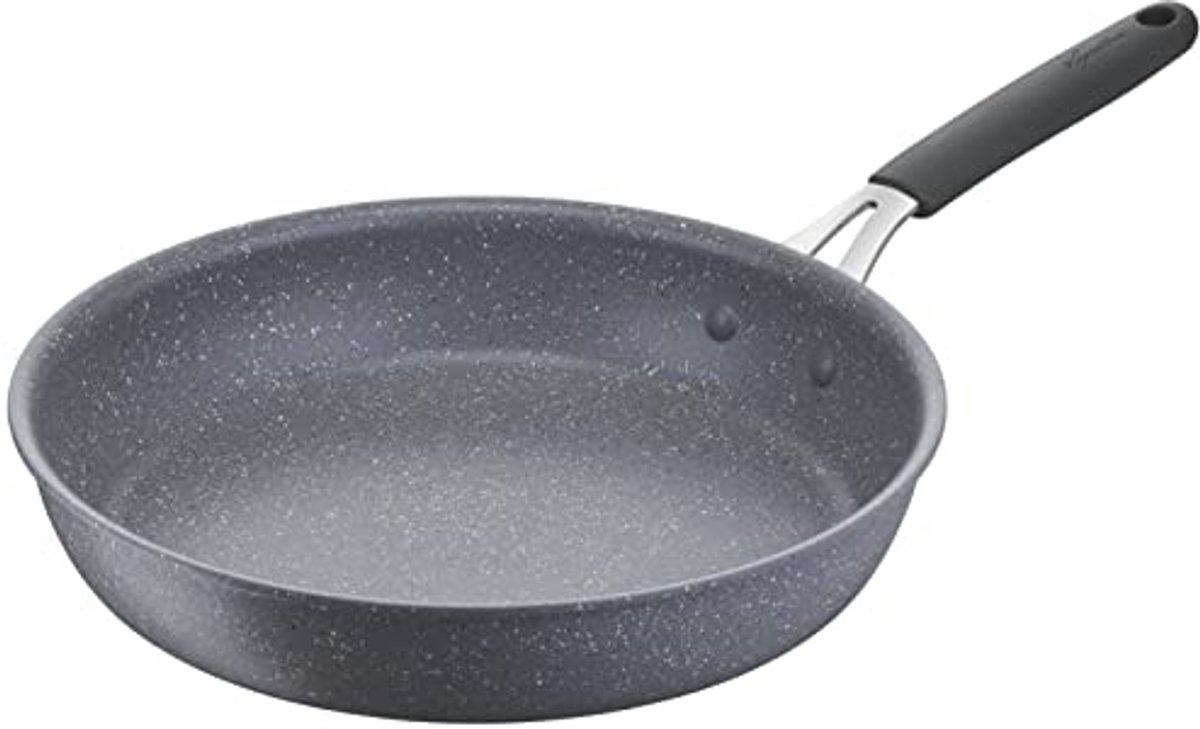 Minerale Braadpan 28 cm - Veilig en Gemakkelijk Schoon te Maken, Geschikt voor Inductie