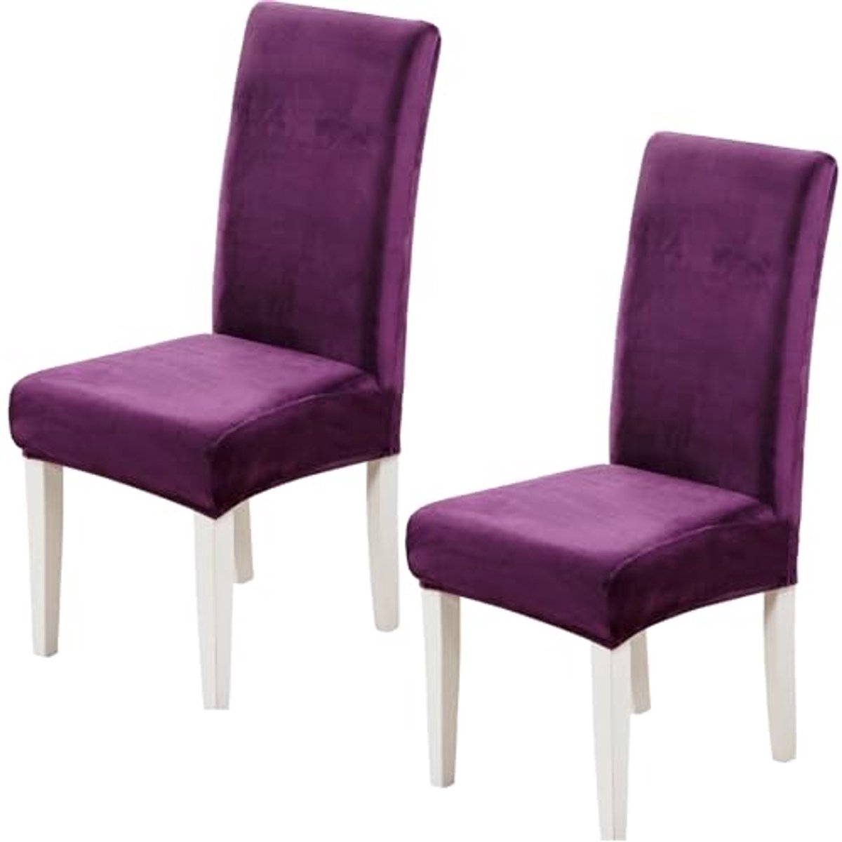 Set van 2 Fluwelen Stoelhoezen voor Eetkamerstoelen - Bescherming en Decoratie