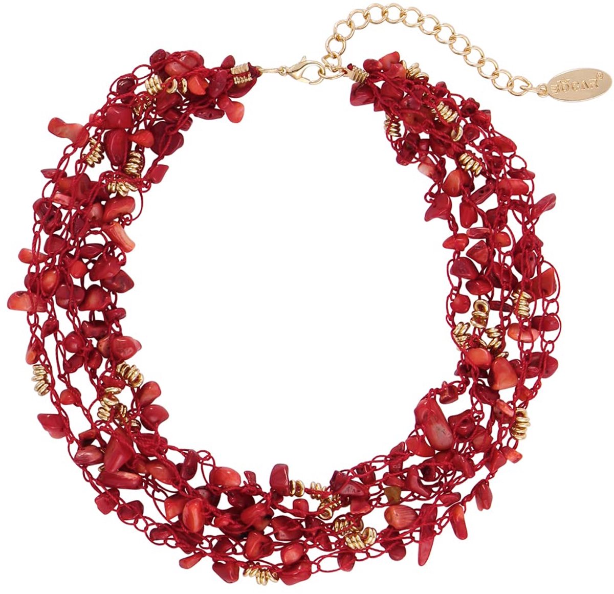 Necklaces for Women, Multi Layer 5 Strand Statement Collar Beaded Necklace for Women Gift (NK-10694)