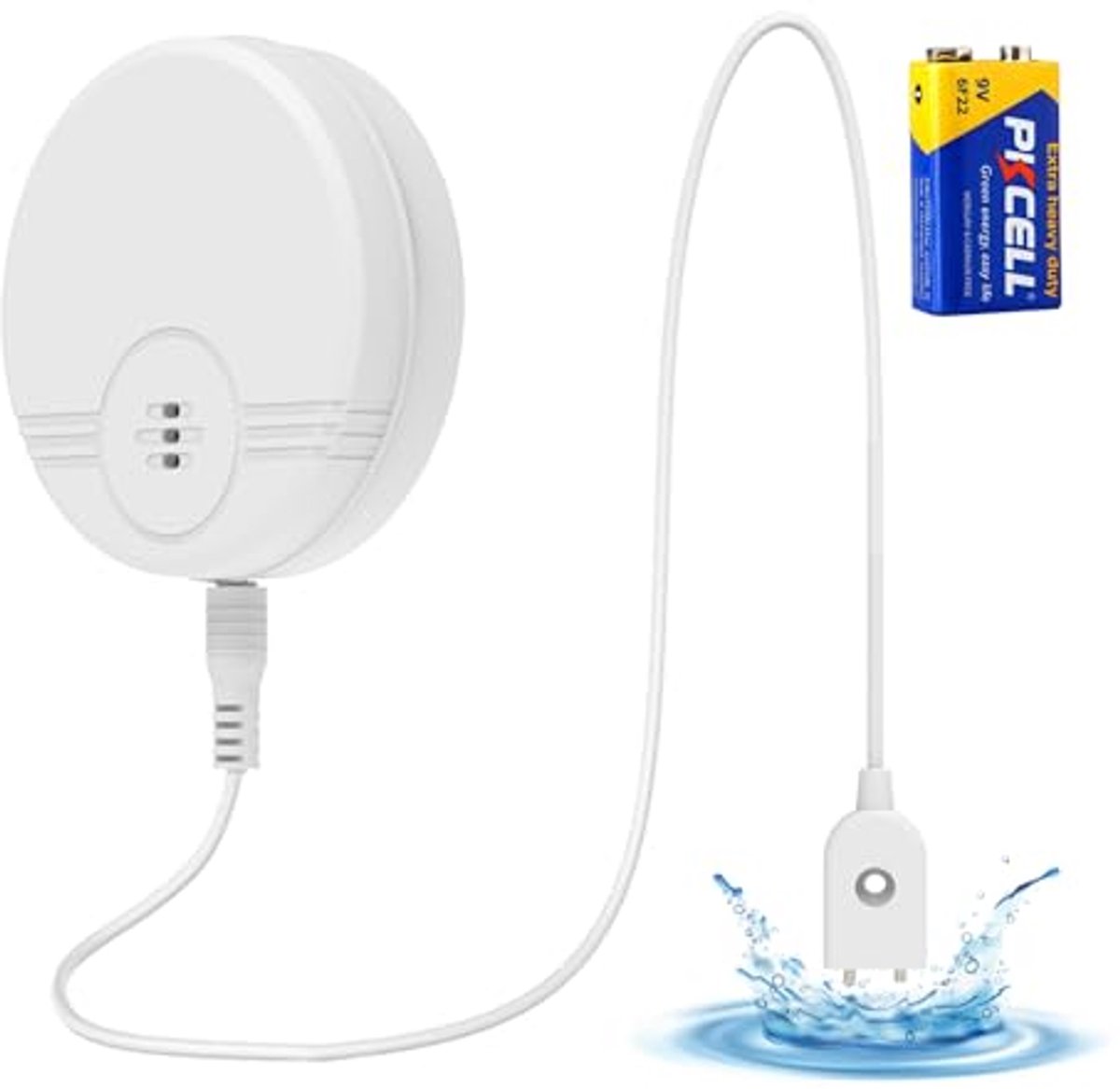 Watermelder met 135 dB Alarm - Vloeddetector voor Kelder, Badkamer, Garage en Zolder