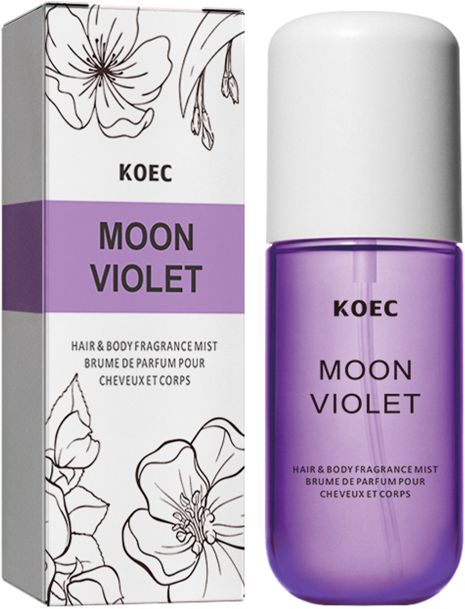 Haarparfum 50ml – Moon Violet – Bloemige & Fruitige Geur – Hair Perfume – Haarparfum - Haarmist met Castor Olie