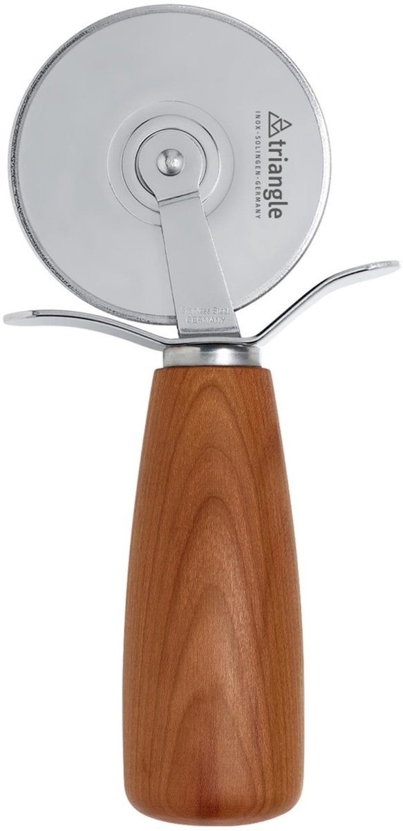 Triangle SOUL Pizzasnijder met Kersenhouten Heft – 6 cm Lemmet – Duits Vakmanschap