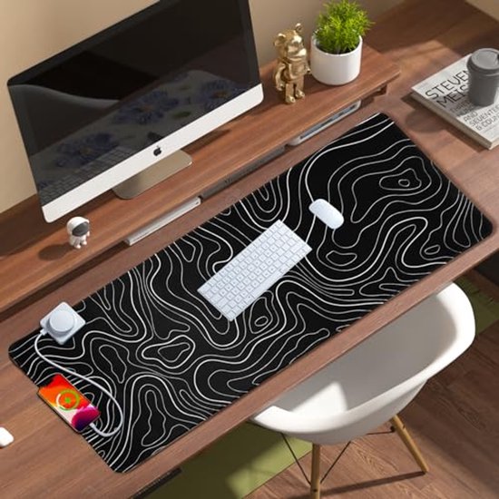 Grote Gaming Muismat met Anti-slip Basis en Gestikte Randen voor Kantoor en Thuis — afbeelding 2