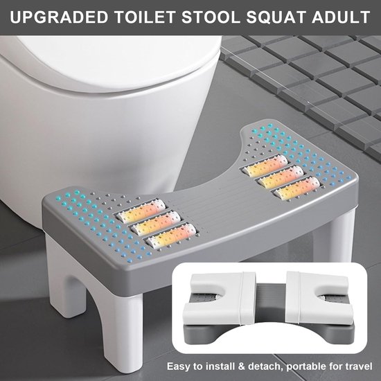 Adult Toilet Stool - Toiletverhoger - Voor Volwassenen en Kinderen - Draagbare en Antislip Toiletverhoger — afbeelding 3